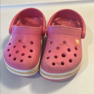 CROCS Pink Sandals with Perforated Design